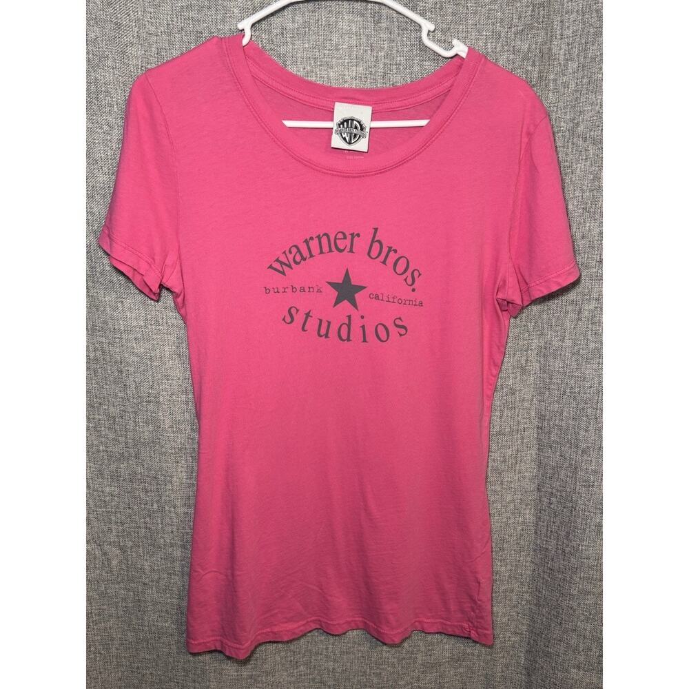 WB Warner Brothers Bros Studios Women’s T-Shirt Size XL - Pink - Burbank Cali
